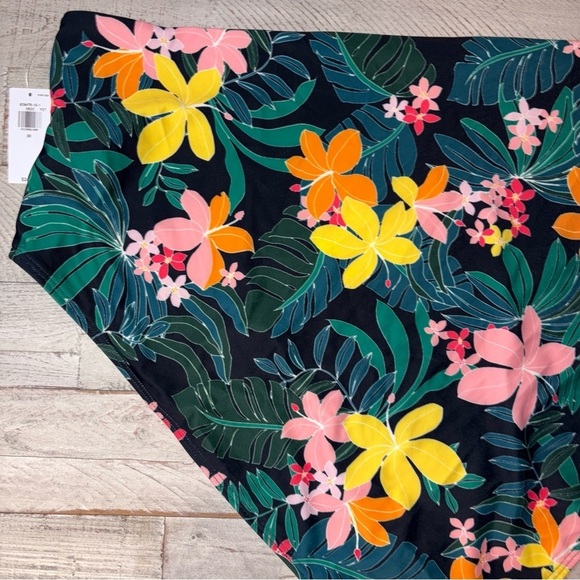 Old Navy Women's Size 3X Black Tropical High-Rise Classic Bikini Swim Bottom - Picture 11 of 13